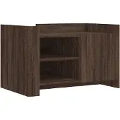 vidaXL Table basse marron imitation chêne 80x50x50 cm Bois composite