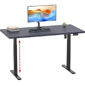 VCM Bureau réglable en hauteur | réglable en hauteur électrique stpless 71-120 cm | Computer Dimensions 140x50 | Table de bureau Lona