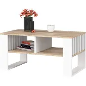 Akord Table Basse Rockford Chêne Sonoma/Blanc 92X53X45