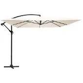 Oviala Parasol déporté 3x3m acier écru - Genova