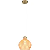 Globo Lighting Suspension Jessica avec verre orange Ø 22cm
