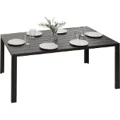 Mendler Table à manger en aluminium -N40
