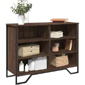 vidaXL Sideboard brun imitation chêne 101x35,5x74,5 cm Matériau dérivé du bois