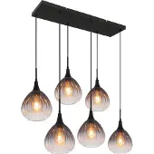 Globo Suspension noire Olsen 6 lumières