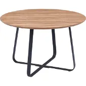 Poldimar Table à manger ronde Nole ø120 - marron/noir