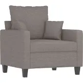 vidaXL Fauteuil taupe 60 cm Tissu