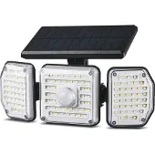 Macleans Applique murale MCE615 Lampe solaire d'extérieur avec détecteur de mouvement IP65 4W 320lm 122 LED SMD 4000K blanc neutre
