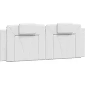 vidaXL Coussin de tête de lit "Viana" blanc 140 cm similicuir