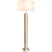 Globo Lampadaire LED, bois de chêne, textile, LED Stripe, H 150 cm