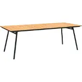 Ebuy24 Cleveland table de jardin teck, noir.