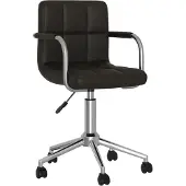 vidaXL Chaise de bureau pivotante noir similicuir