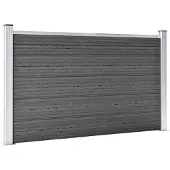 vidaXL Kit d'éléments de clôture WPC 699x105 cm Noir