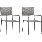 vidaXL Ensemble de jardin 3 pièces Gris