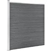 vidaXL Clôture de jardin WPC 1564x186 cm Gris