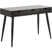 Ebuy24 Nete Bureau avec 3 tiroirs, noir.