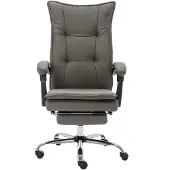 vidaXL Chaise de bureau en textile gris, 20369 HangarStore.cz