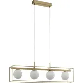 Eglo Lampe à suspendre Vallaspra 4 flammes champagne, blanc 97793