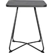 Ebuy24 Annie Table basse pour balcon et terrasse, Ø58 cm, noir/noir.
