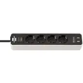 Brennenstuhl Barre d'alimentation quadruple avec 2 ports USB -
