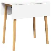 vidaXL Table de salle à manger naturelle en bois massif d'hévéa