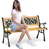 Sofotel Banc de parc avec dossier 123,5 x 74 x 48 cm Gardi Tulip
