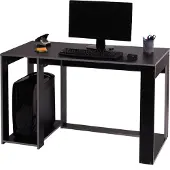 Mendler Bureau HWC-J26, bureau informatique table de bureau, 120x60x76cm noir-gris