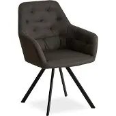Homestyle4u Chaise Salle à Manger Anthracite Design Moderne Chaise de Cuisine Chaise pas Cher Fauteuil Rembourrée