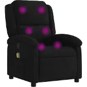 vidaXL Fauteuil de massage relaxant, velours noir