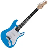 Gear4Music Guitare Électrique LA 3/4 par Bleu