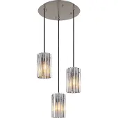 Globo Lighting Lampe à suspendre métal nickel mat, 3x E27