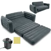 Intex Sofamatraní velours 2en1 + pompe 66552-66640