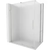 Mexen Velar 140x85cm Paroi de douche, verre dépoli, nickel brossé