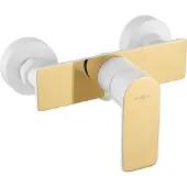 Mexen Mitigeur de douche Alfa, blanc/or (745740-25)