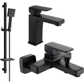 Mexen Cetus DQ45 SET mitigeur bain et lavabo, noir (744303DQ45-70)