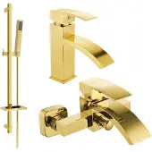 Mexen Libra DQ77 set de baignoire, Gold - 745103DQ77-50