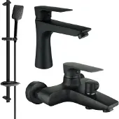 Mexen Axel DB62 SET mitigeur bain et lavabo, noir (73803DB62-70)