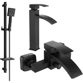 Mexen Libra DQ45 set de baignoire, Noir - 745113DQ45-70