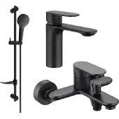 Mexen Milo DF05 set de baignoire, Noir - 71303DF05-70