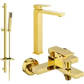 Mexen Uno DQ77 set de baignoire, Gold - 71413DQ77-50