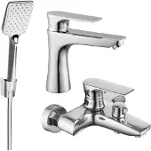 Mexen Axel R62 SET mitigeur bain et lavabo, chromé (73803R62-00)