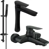 Mexen Axel DB72 SET mitigeur bain et lavabo, noir (73813DB72-70)