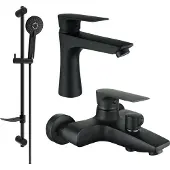 Mexen Axel DF40 SET mitigeur bain et lavabo, noir (73803DF40-70)