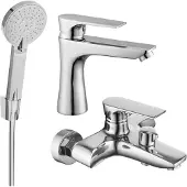 Mexen Axel R40 SET mitigeur bain et lavabo, chromé (73803R40-00)