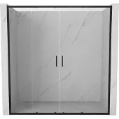 Mexen Exo Porte de douche coulissante 190cm Noir Transparent