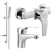 Mexen Caro DF72 SET mitigeur douche et lavabo, chromé (746604DF72-00)