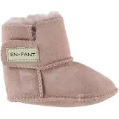 En fant Chaussons en Cuir d'Agneau av. Doublure - Rose - - 22/24 - Chaussons en Cuir
