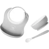 BabyBjörn Set de Vaisselle - 3 Parties - Gris - - UneTaille - Set de Vaisselle