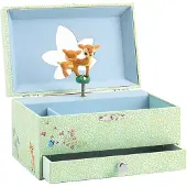 Djeco Boîte à Bijoux av. Musique - 18x10x13 cm - Cerf - - UneTaille - Boîte à Bijoux