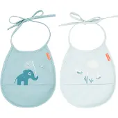 Done by Deer Bavoir - PU - 2 Pack - Elphee Blue - - UneTaille - Bavoir