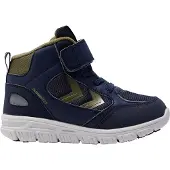 Hummel Bottes d'hiver X-Light 2.0 Mid Tex Waterproof Jr à fermeture velcro, bleu/vert/blanc 229877-7381, pointure : 30 EU